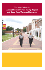 Annual Security/Fire Safety Report and Drug Free Campus Statement Winthrop University