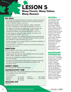 5 LESSON Many Forests, Many Values, Many Reasons
