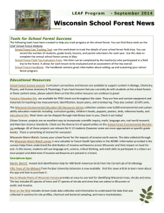 Wisconsin School Forest News  LEAF Program  - September 2014