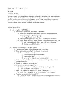 KRELF Committee Meeting Notes 11/14/14 Location: UC 223