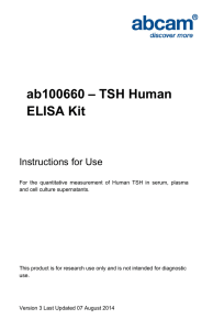 ab100660 – TSH Human ELISA Kit Instructions for Use