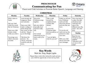 Communicating for Fun PRESCHOOLER CHRISTMAS