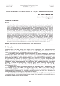 School and Qualitative Educational Services - as a Key for... Academic Journal of Interdisciplinary Studies MCSER Publishing, Rome-Italy