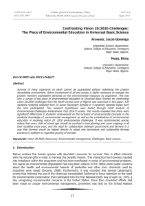 E-ISSN 2281-4612 Academic Journal of Interdisciplinary Studies Vol 2 No 6 ISSN 2281-3993