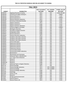 THIS IS A TENTATIVE SCHEDULE AND WILL BE SUBJECT TO...