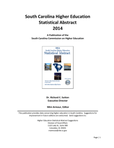 South Carolina Higher Education Statistical Abstract 2014
