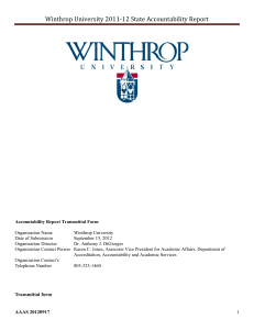 Winthrop University 2011-12 State Accountability Report