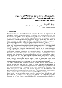 7 Impacts of Wildfire Severity on Hydraulic Conductivity in Forest, Woodland,