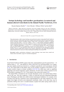 Isotope hydrology and baseflow geochemistry in natural and