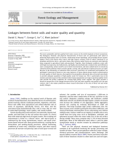 Linkages between forest soils and water quality and quantity