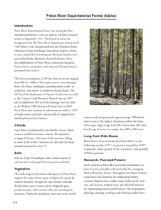 Priest River Experimental Forest (Idaho) Introduction