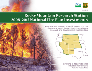 Rocky Mountain Research Station 2008–2012 National Fire Plan Investments