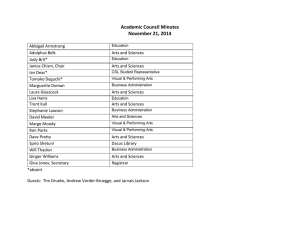 Academic Council Minutes November 21, 2014