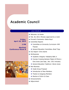 Academic Council A G E N D A Friday, April 18, 2014