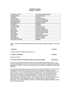 Academic Council Minutes 11/15/2013