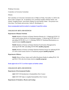 Winthrop University Committee on University Curriculum Minutes