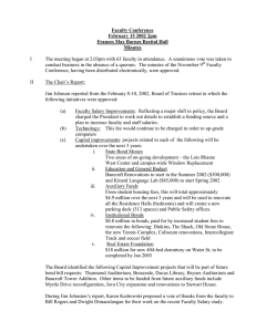 Faculty Conference February 15 2002 2pm Frances May Barnes Recital Hall Minutes