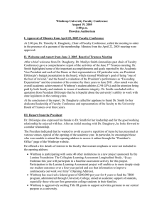 Winthrop University Faculty Conference August 19, 2005 2:00 p.m. Plowden Auditorium