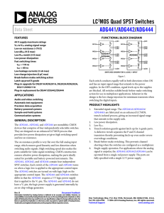 LC MOS Quad SPST Switches / ADG441