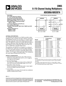 a CMOS 8-/16-Channel Analog Multiplexers ADG506A/ADG507A