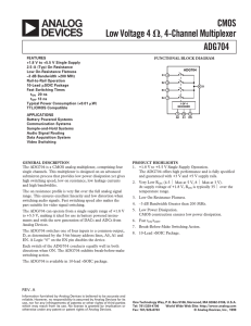 a CMOS Low Voltage 4 ADG704