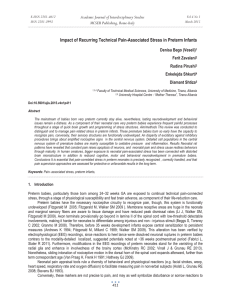 Impact of Recurring Technical Pain-Associated Stress in Preterm Infants