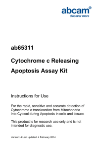 ab65311 Cytochrome c Releasing Apoptosis Assay Kit Instructions for Use