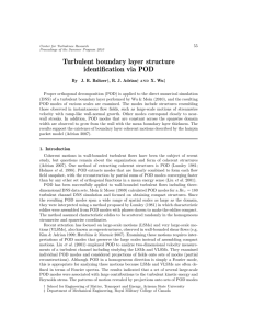 Turbulent boundary layer structure identification via POD †, R. J. Adrian† ‡