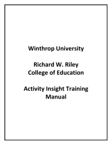 Winthrop University  Richard W. Riley College of Education