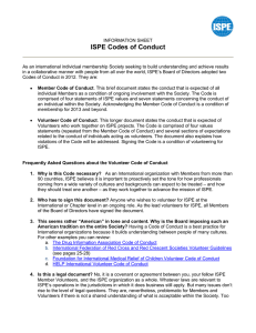 ISPE Codes of Conduct