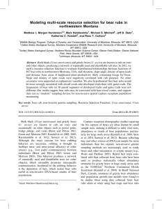 Modeling multi-scale resource selection for bear rubs in northwestern Montana