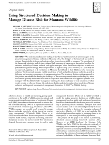Using Structured Decision Making to Manage Disease Risk for Montana Wildlife