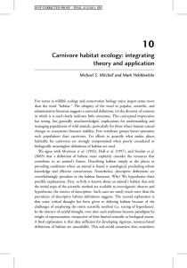 10 Carnivore habitat ecology: integrating theory and application