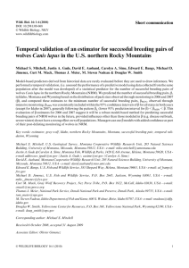 Temporal validation of an estimator for successful breeding pairs of