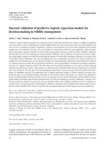 Internal validation of predictive logistic regression models for
