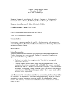 Graduate Council Meeting Minutes  GBB 202, 12:10-1:00 p.m.