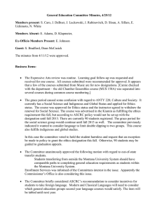 General Education Committee Minutes, 4/25/12 Members present: Members Absent: