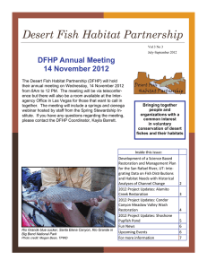 Desert Fish Habitat Partnership DFHP Annual Meeting 14 November 2012