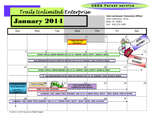 January 2014 Trails Unlimited Enterprise