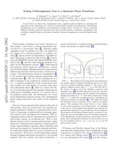 Scaling of Entanglement close to a Quantum Phase Transitions A. Osterloh