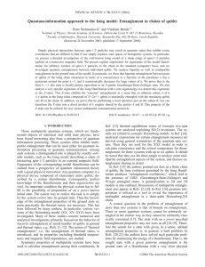 Quantum-information approach to the Ising model: Entanglement in chains of... Peter Štelmachovi and Vladimír Bužek č