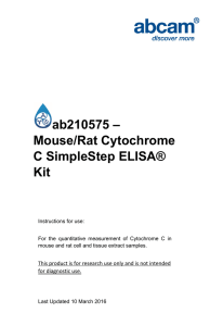 ab210575 – Mouse/Rat Cytochrome C SimpleStep ELISA® Kit