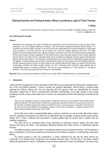 Raising Questions and Finding Answers: Money Laundering in Light of... Academic Journal of Interdisciplinary Studies MCSER Publishing, Rome-Italy Iv Rokaj