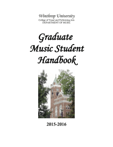 Graduate Music Student Handbook