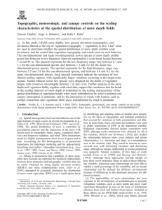 Topographic, meteorologic, and canopy controls on the scaling