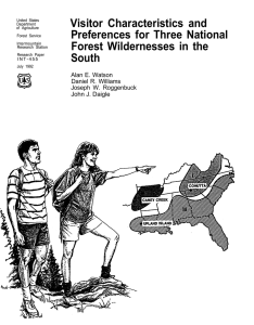 Visitor Characteristics and Preferences for Three National Forest Wildernesses in the South