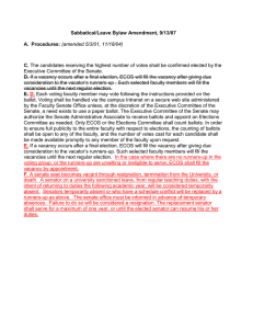 Sabbatical/Leave Bylaw Amendment, 9/13/07 A.  Procedures: C. D.