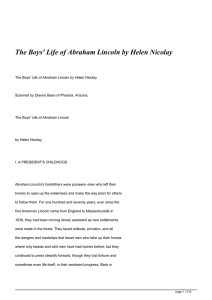 The Boys' Life of Abraham Lincoln by Helen Nicolay