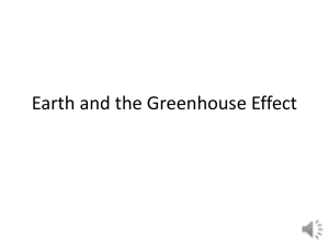 Earth and the Greenhouse Effect