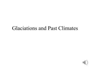 Glaciations and Past Climates